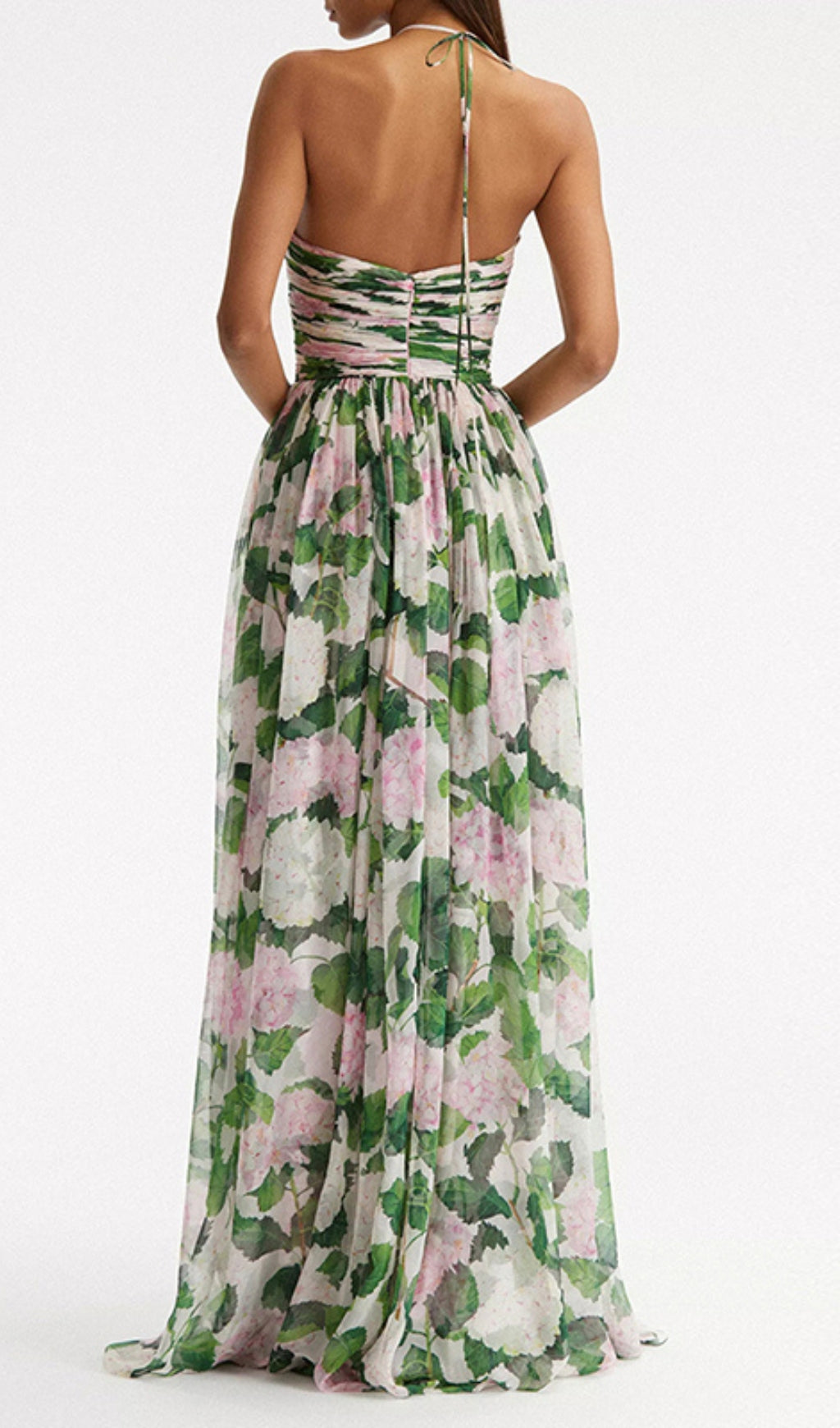 FLORAL HALTERNECK MAXI DRESS IN GREEN - OH CICI - NEW LOOK DRESSES – Oh ...