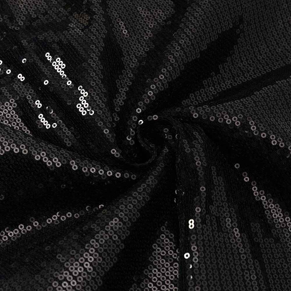 SEQUIN HALTER FLOWER MINI DRESS IN BLACK-Oh CICI SHOP