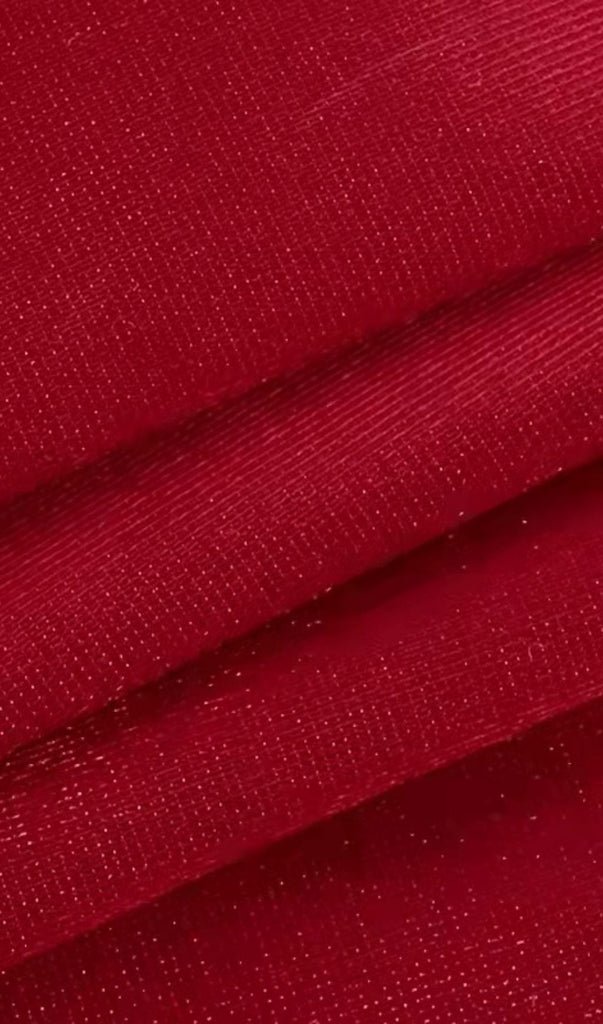 RED BARDOT CORSET TOP-Shirts & Tops-Oh CICI SHOP