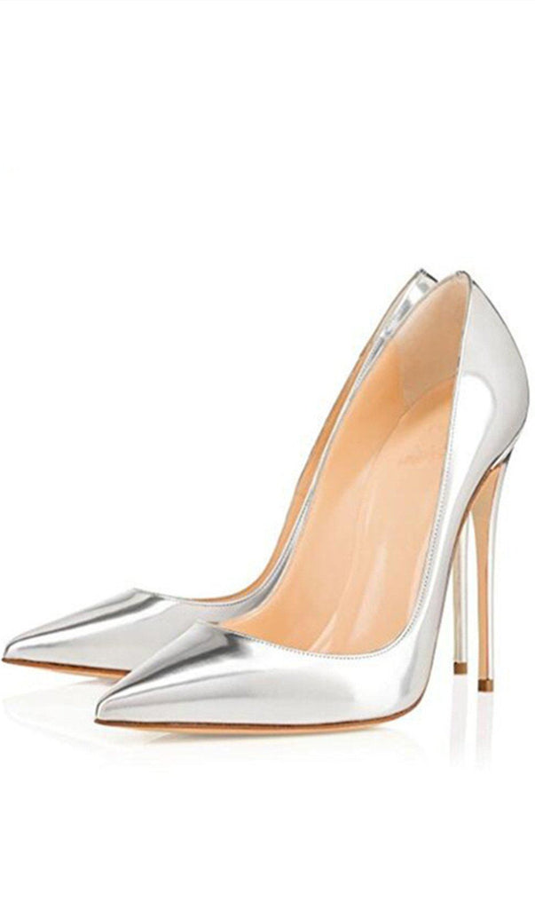 ROSE GOLD STILETTO HIGH HEEL SHOES-Shoes-Oh CICI SHOP