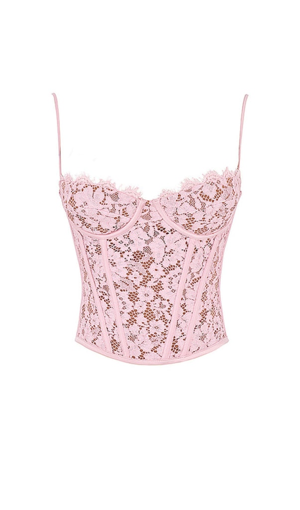 ROSE LACE UNDERWIRED CORSET-Oh CICI SHOP