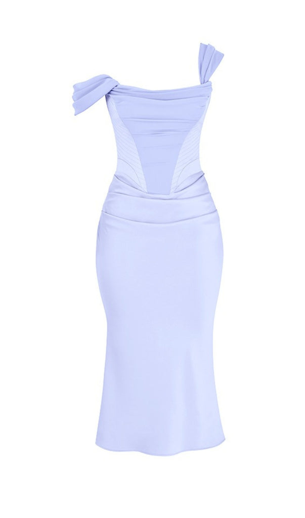 SKY SATIN CORSET MIDI DRESS-Oh CICI SHOP