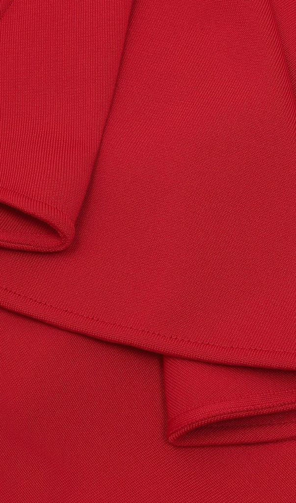 RED MIDI BANDAGE MIDI DRESS-Dresses-Oh CICI SHOP
