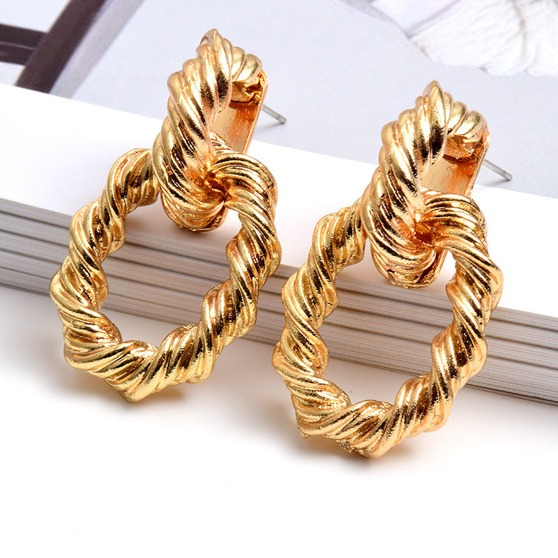 FASHION GOLDEN EARRINGS-Jewelry-Oh CICI SHOP