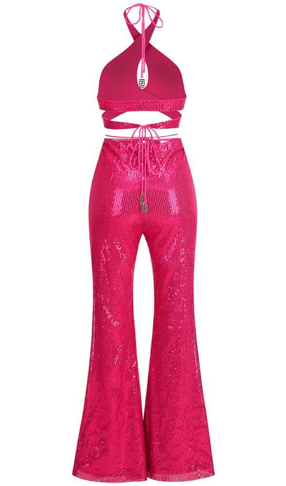 SEQUIN HOLLOW OUT SUIT IN PINK-DRESS-Oh CICI SHOP