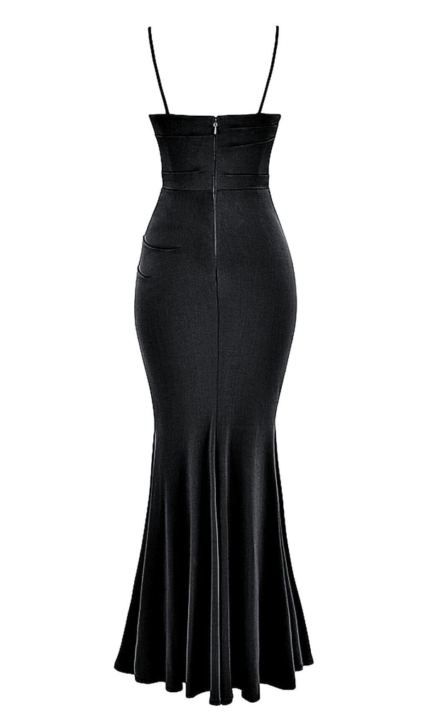 MILENA BLACK CORSET MAXI DRESS-DRESSES-Oh CICI SHOP