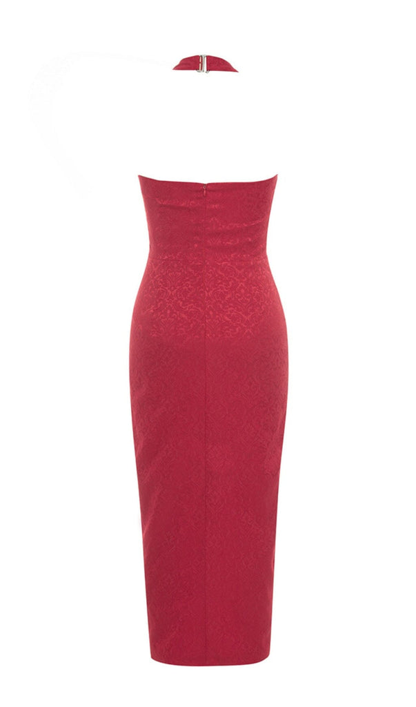 HIP WRAP MAXI DRESS IN RED-DRESS-Oh CICI SHOP