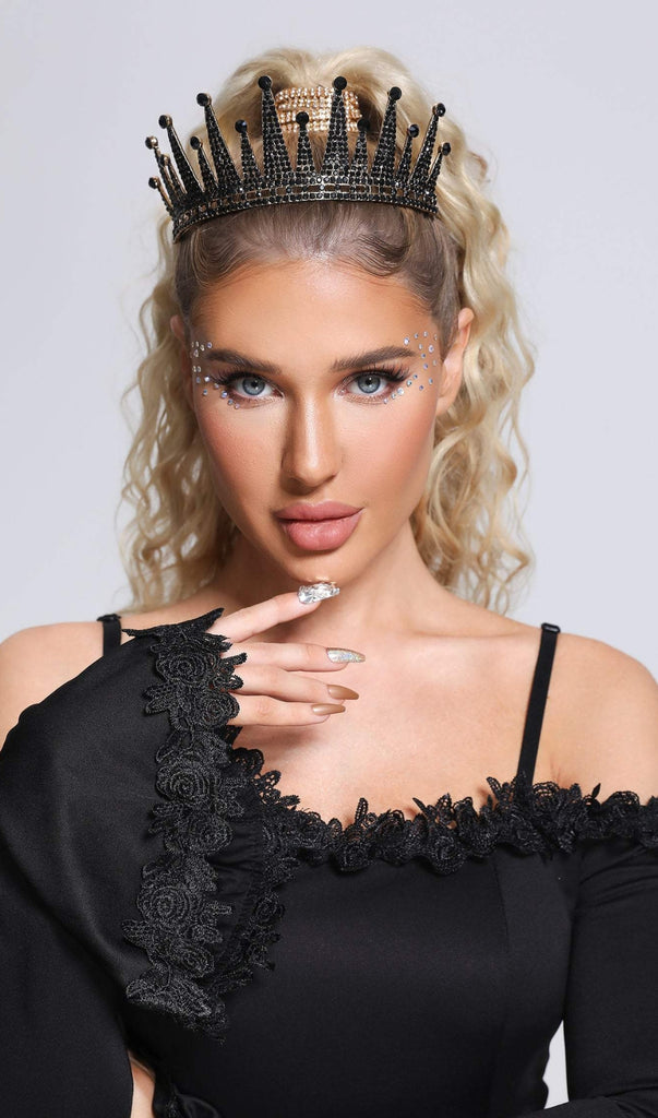 Black Diamonate Crown-Jewelry-Oh CICI SHOP