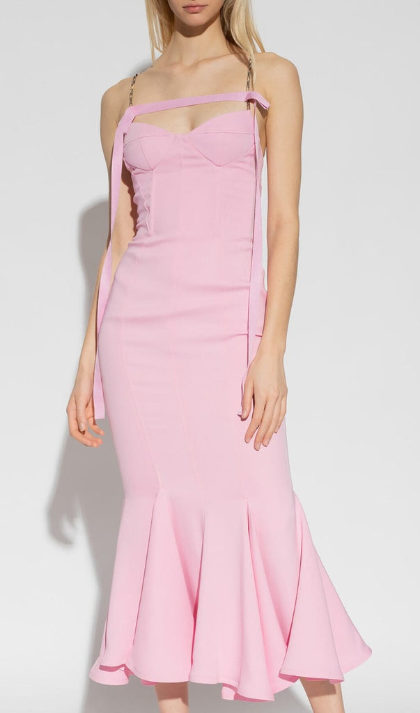 STRAPY SLIM MAXI DRESS IN PINK-Dresses-Oh CICI SHOP