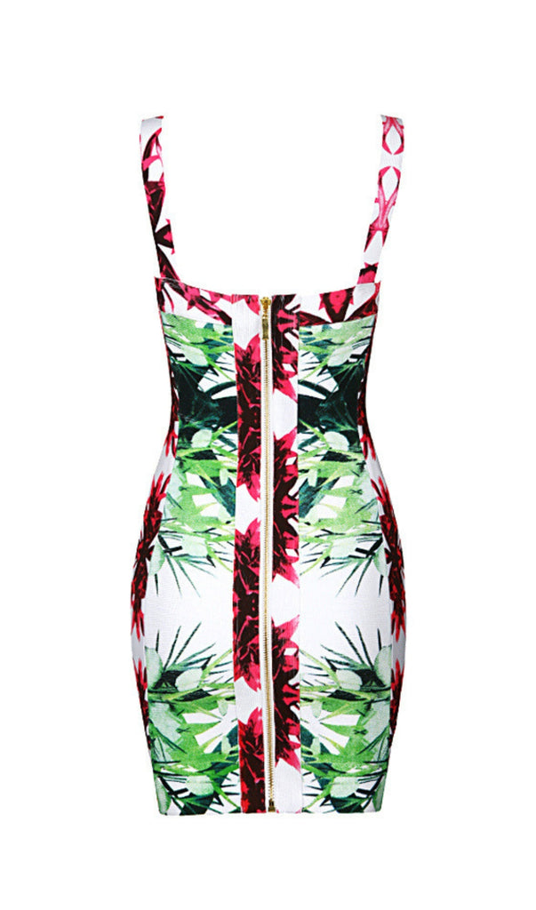 MARIE PRINTED MINI BANDAGE DRESS-Dresses-Oh CICI SHOP