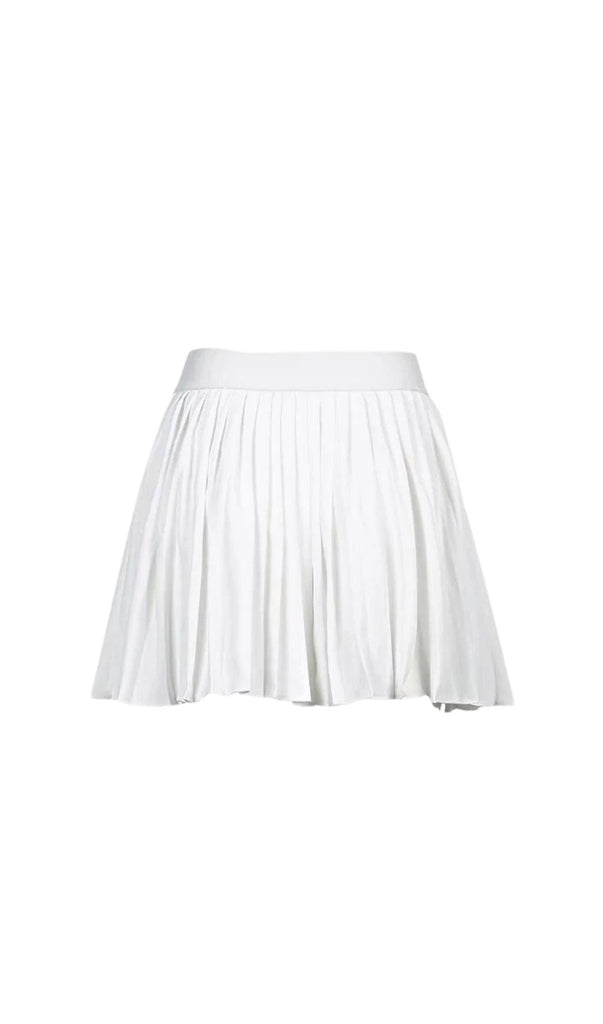 WHITE PLEATED SKIRT-Skirts-Oh CICI SHOP