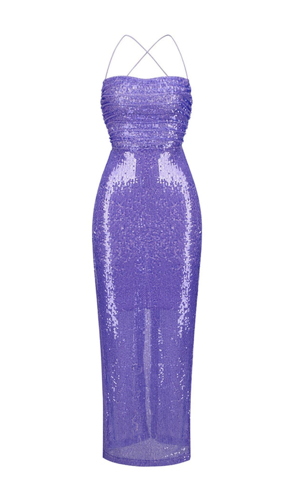 SEQUIN BACKLESS MAXI DRESS IN PURPLE-Oh CICI SHOP
