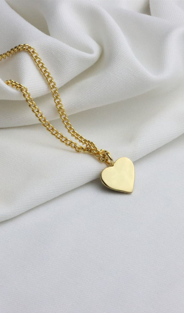 18K GOLD HEART SHAPED NECKLACE-Necklaces-Oh CICI SHOP