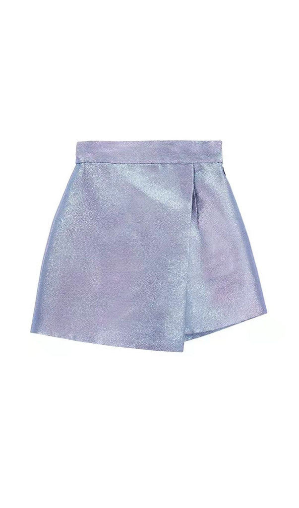 PURPLE LASER SHORTS-skirt-Oh CICI SHOP