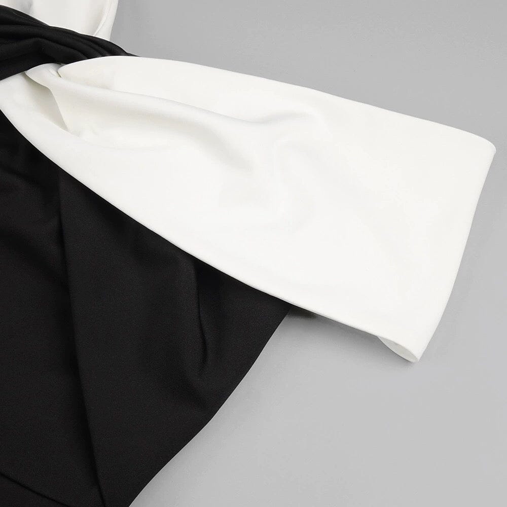 ASYMMETRIC OFF-THE-SHOULDER MAXI DRESS IN BLACK DRESS OH CICI