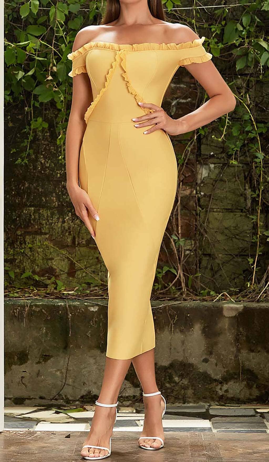 Bandeau bandage midi store dress