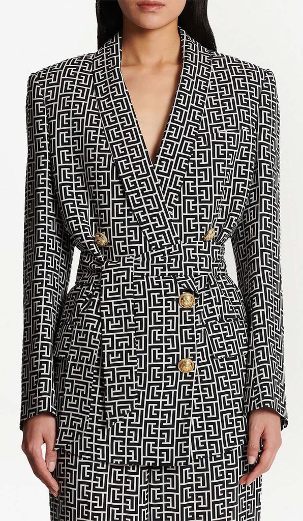 COLOURWAY BELTED DOUBLE-BREASTED BLAZER DRESS ohcici 