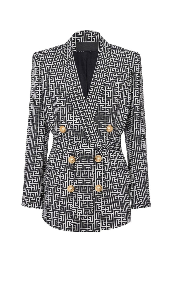 COLOURWAY BELTED DOUBLE-BREASTED BLAZER DRESS ohcici 