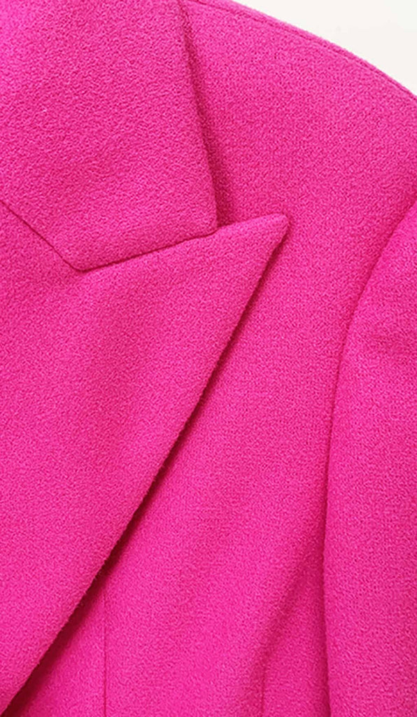 DOUBLE WOOL BLEND LONG COAT IN PINK DRESS OH CICI 