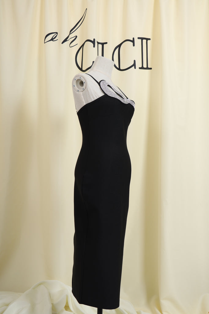 BLACK DIAMOND MIDI DRESS-Dresses-Oh CICI SHOP