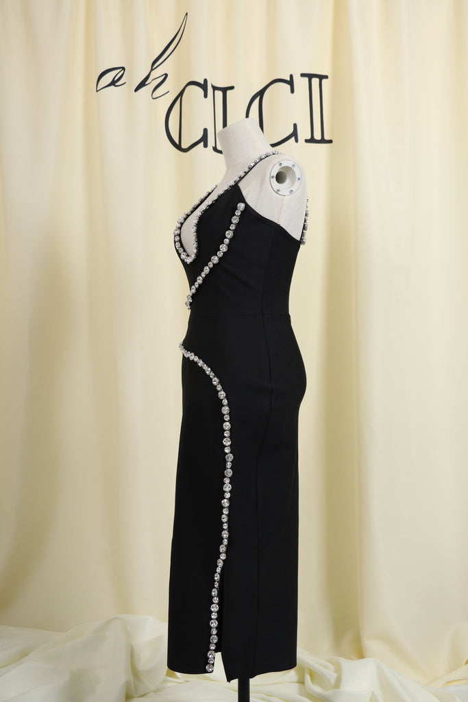 BLACK DIAMOND MAXI DRESS-Dresses-Oh CICI SHOP