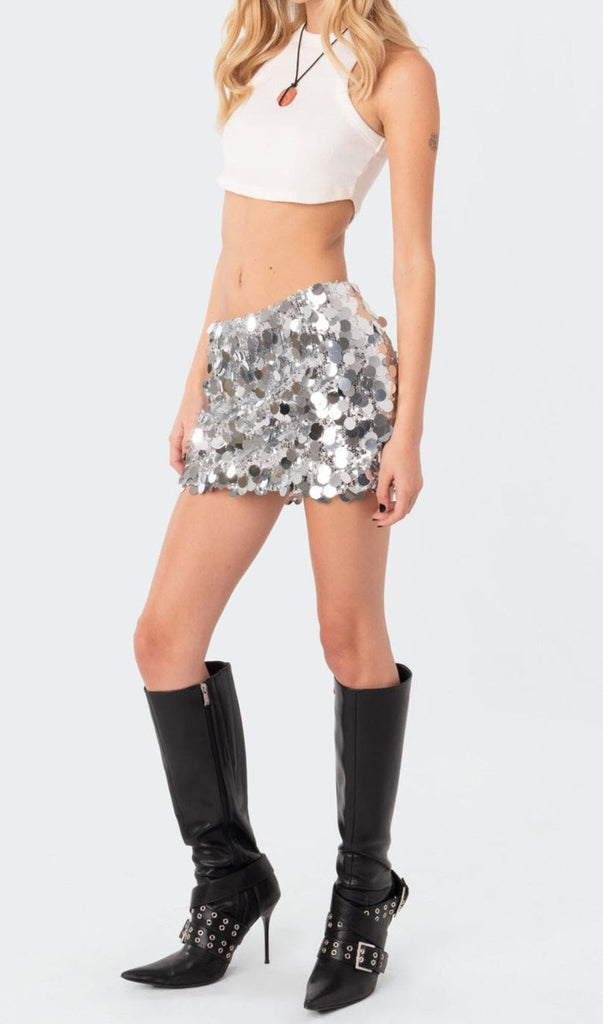 LOW RISE SEQUIN MINI SKIRT DRESS OH CICI 