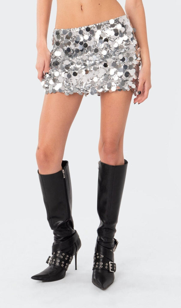 LOW RISE SEQUIN MINI SKIRT DRESS OH CICI 