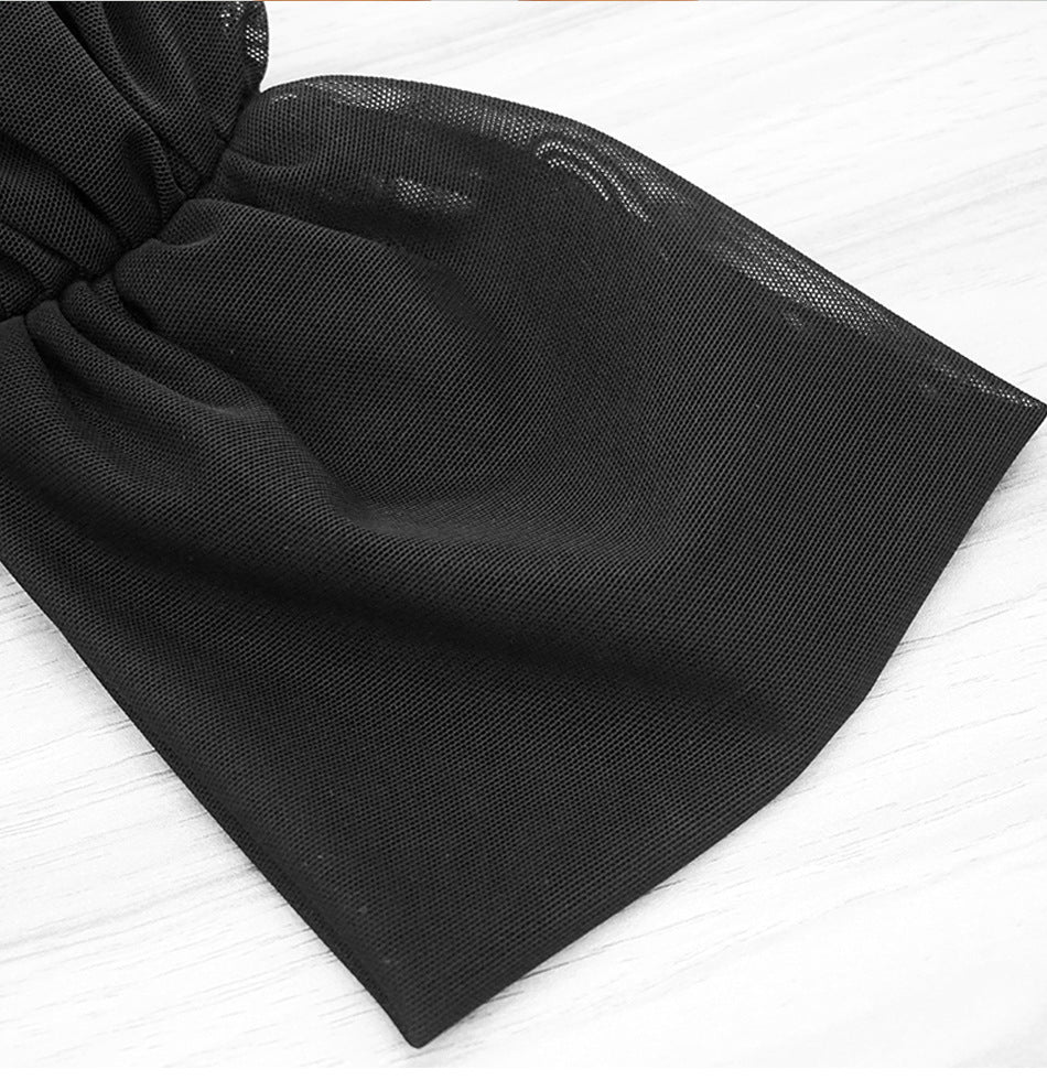 BLACK OFF SHOULDER RUCHED MINI DRESS-Dresses-Oh CICI SHOP
