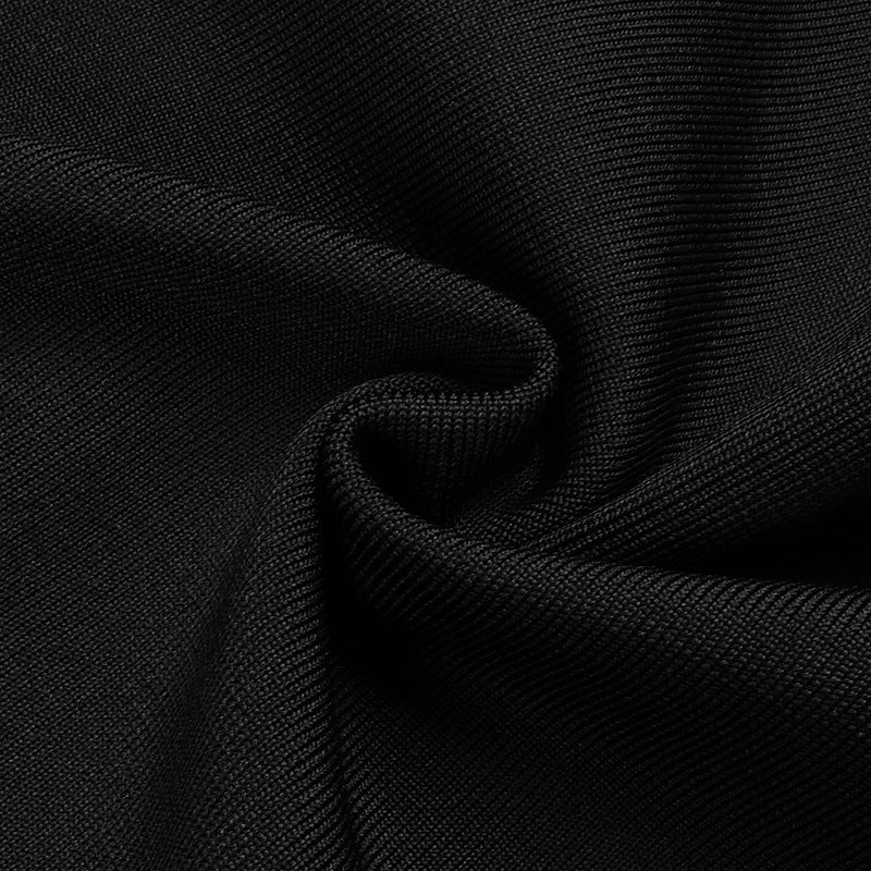 BLACK OFF SHOULDER DEEP V BANDAGE MAXI DRESS-Bandage Dresses-Oh CICI SHOP