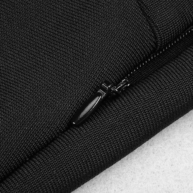 BLACK STRAPLESS SLASH NECK MESH JUMPSUIT-Suits-Oh CICI SHOP