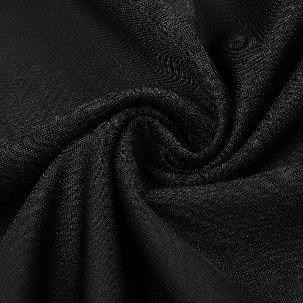 BLACK O NECK HOLLOW BACKLESS JUMPSUIT-Suits-Oh CICI SHOP