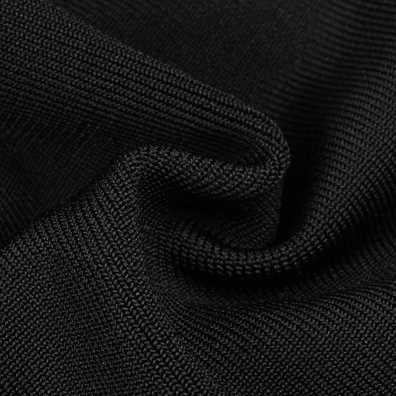 BLACK STRAPLESS SLASH NECK MESH JUMPSUIT-Suits-Oh CICI SHOP