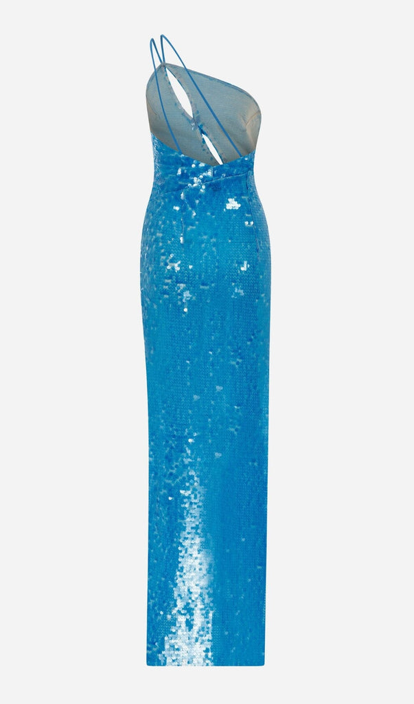 ONE SHOULDER SEQUIN MAXI DRESS DRESS OH CICI 