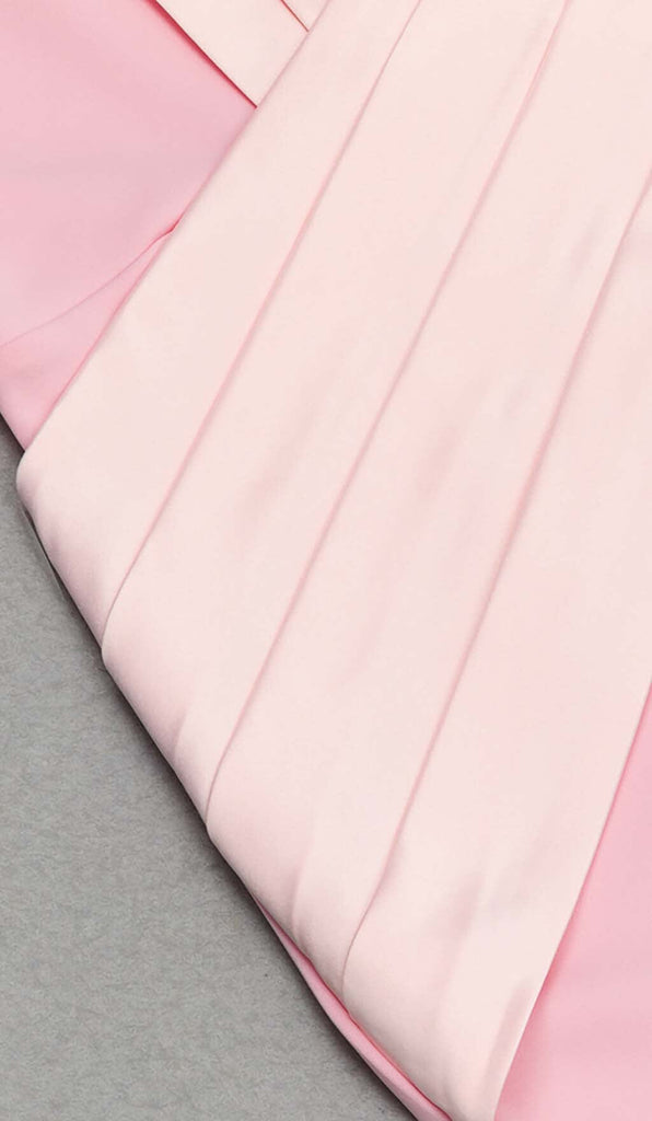 ONE SHOULDER SLIT MIDI DRESS IN PINK DRESS OH CICI 