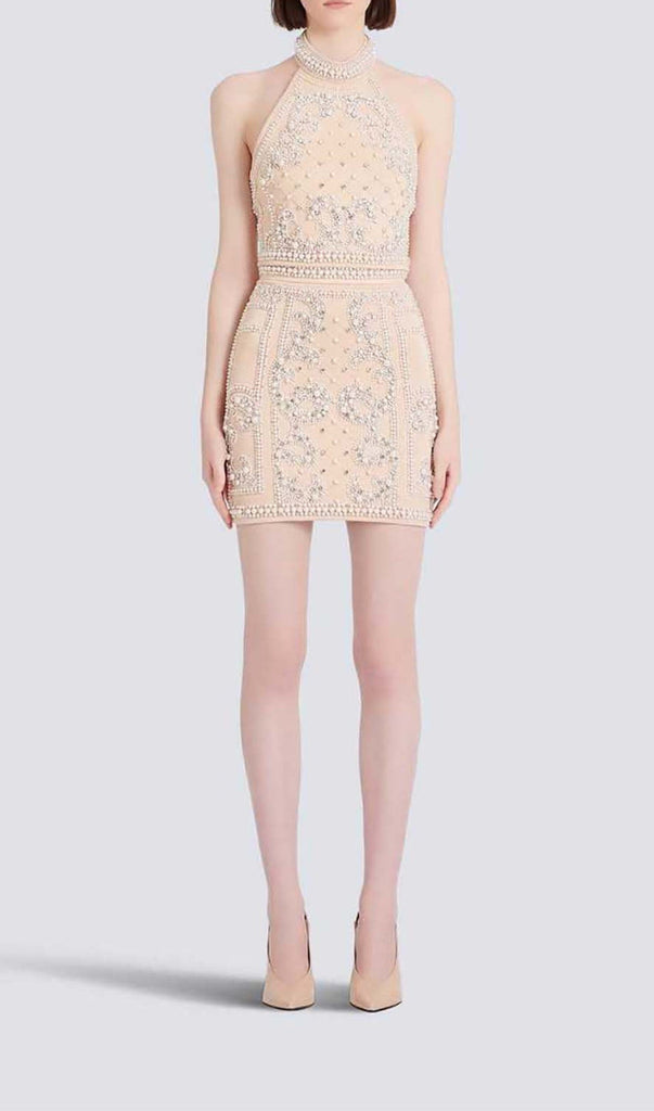PEARL EMBROIDERED TWO PIECE SET IN LVORY DRESS OH CICI 