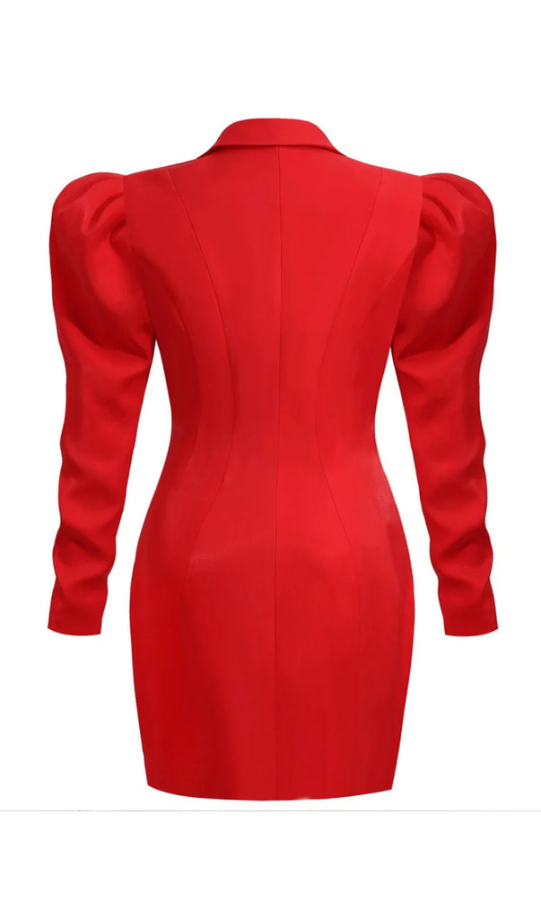 RED SHIRT BUTTON DRESS-Dresses-Oh CICI SHOP