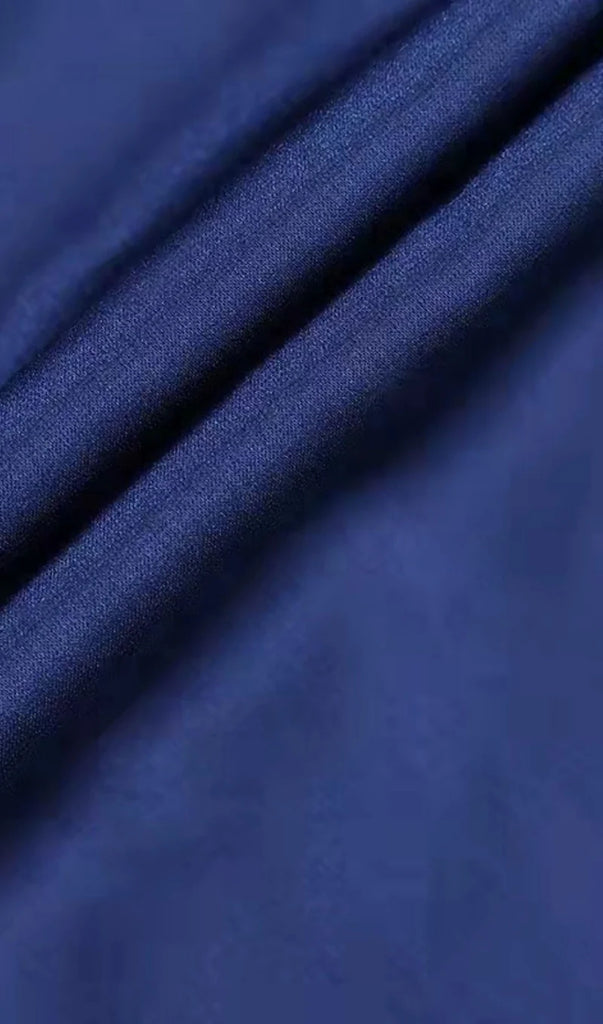 SATIN STRAPLESS MINI DRESS IN DEEP BLUE-Dresses-Oh CICI SHOP