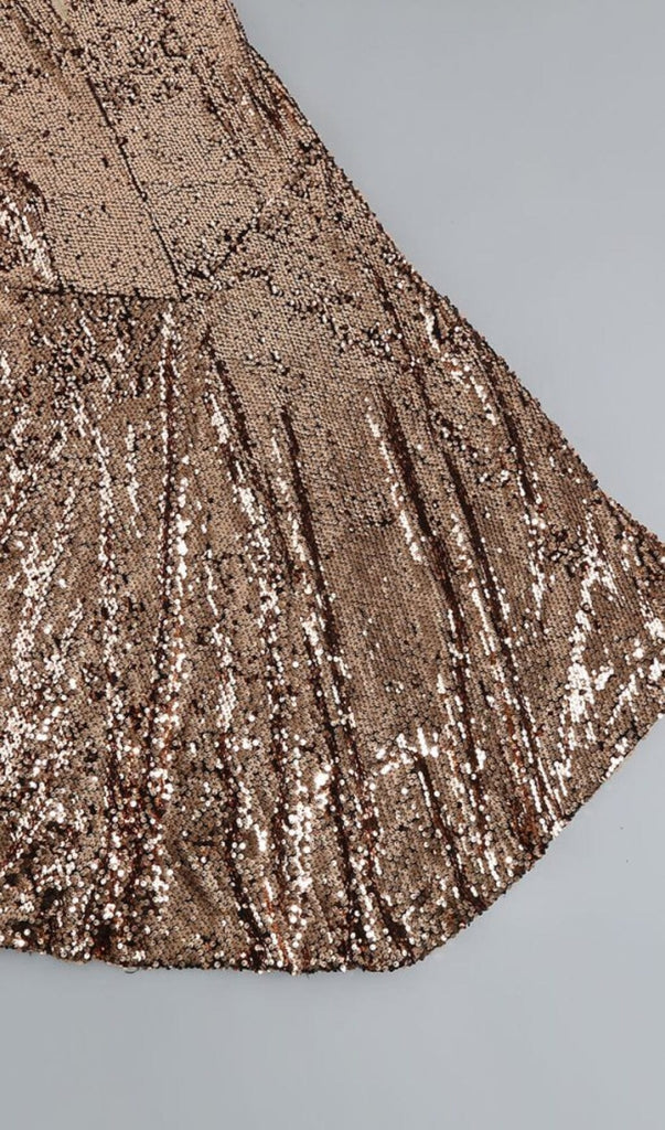 SEQUIN CLEOPATRA TWO PIECE SUIT IN METALLIC DRESS OH CICI 