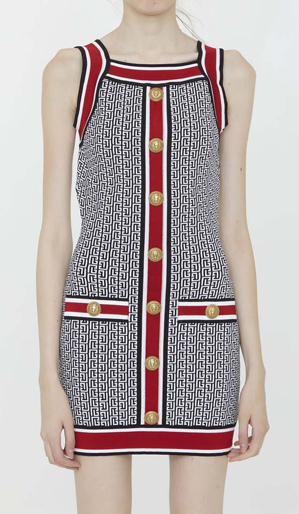 SLEEVELESS KNIT MINI DRESS IN MULTICOLOR DRESS OH CICI 