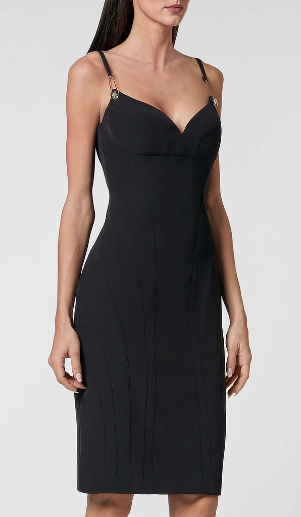 STRAPPY BANDAGE MIDI DRESS IN BLACK DRESS oh cici 