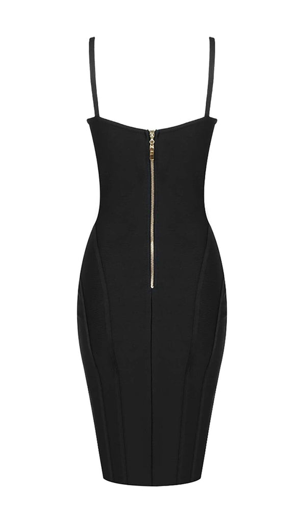 STRAPPY BANDAGE MIDI DRESS IN BLACK DRESS oh cici 