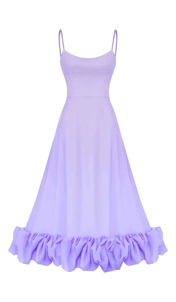 SUSPENDER A-LINE MIDI DRESS IN PURPLE DRESS OH CICI 