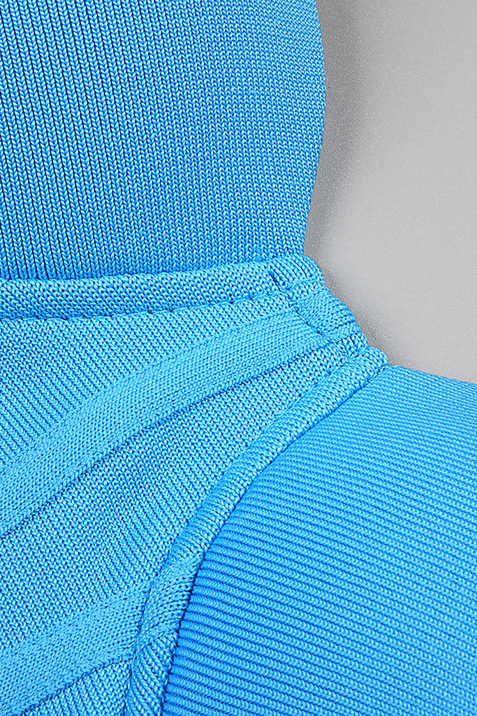 STRAPPY CORSET MIDI BANDAGE DRESS IN BLUE-Bandage Dresses-Oh CICI SHOP