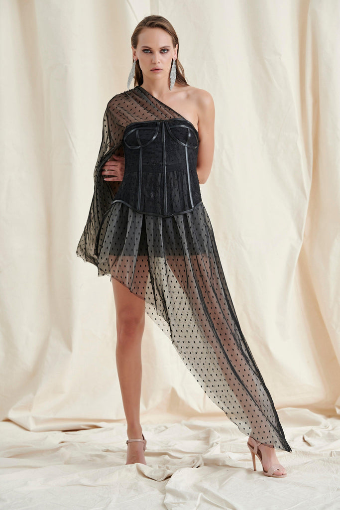 BLACK LACE CORSET MAXI DRESS-Dresses-Oh CICI SHOP