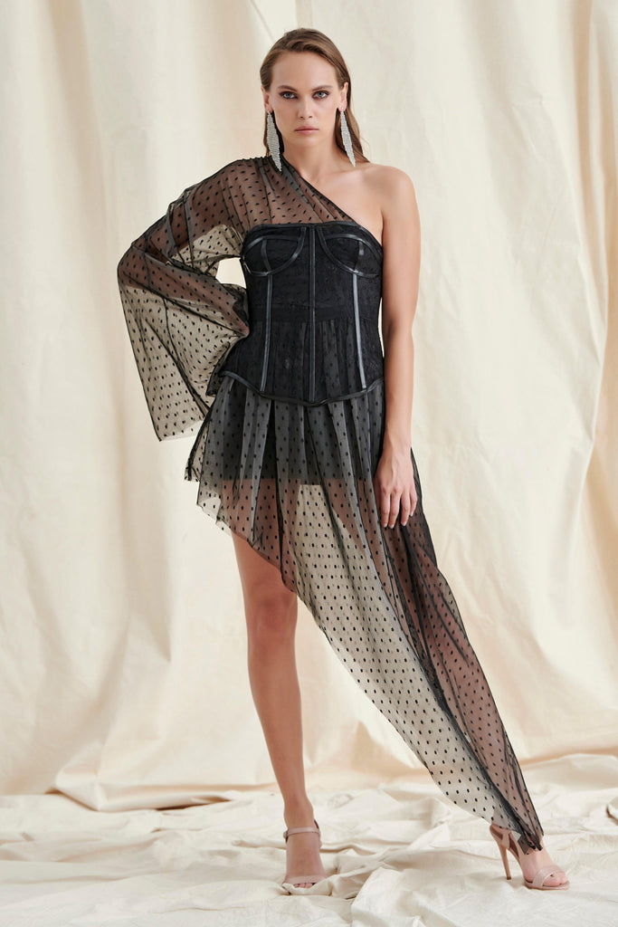 BLACK LACE CORSET MAXI DRESS-Dresses-Oh CICI SHOP