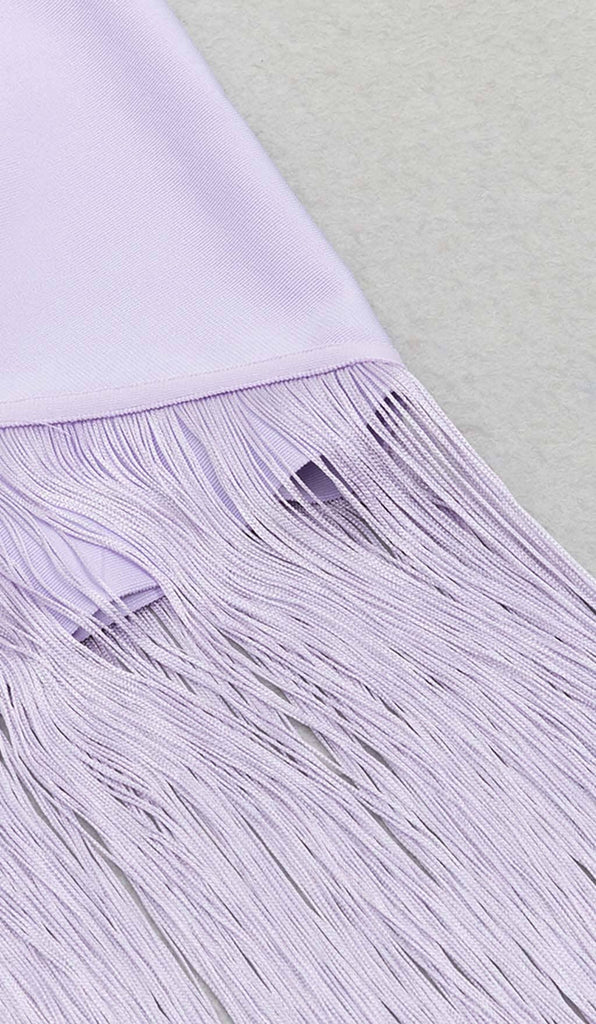 TASSEL SLEEVELESS MIDI DRESS IN LILAC DRESS OH CICI 