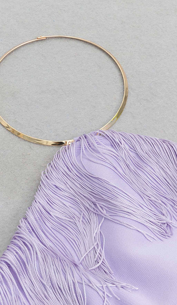 TASSEL SLEEVELESS MIDI DRESS IN LILAC DRESS OH CICI 