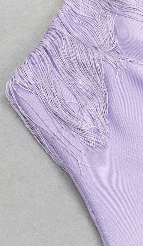 TASSEL SLEEVELESS MIDI DRESS IN LILAC DRESS OH CICI 