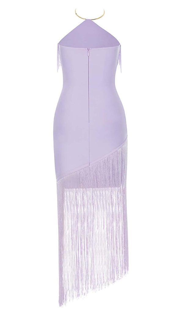 TASSEL SLEEVELESS MIDI DRESS IN LILAC DRESS OH CICI 