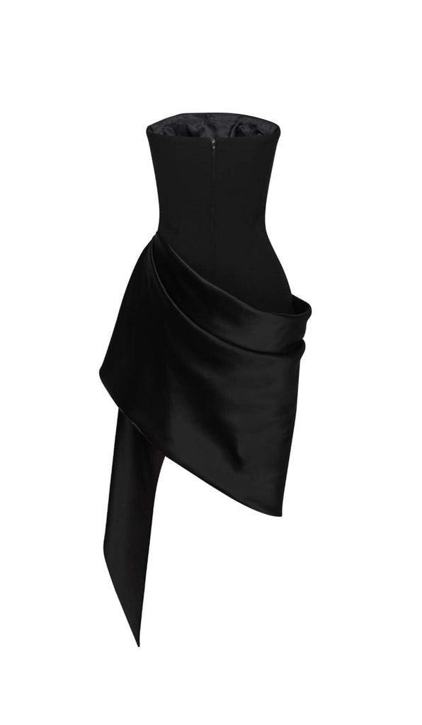 BANDEAU IRREGULAR MINI DRESS IN BLACK DRESS OH CICI